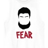 The Office Fear Mose Schrute Silhouette Men's White Sleeveless Tank - 2 of 3