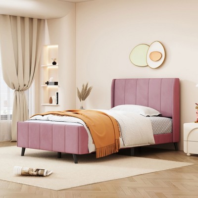 Queen/Full/Twin Size Upholstered Wood Platform Bed-ModernLuxe