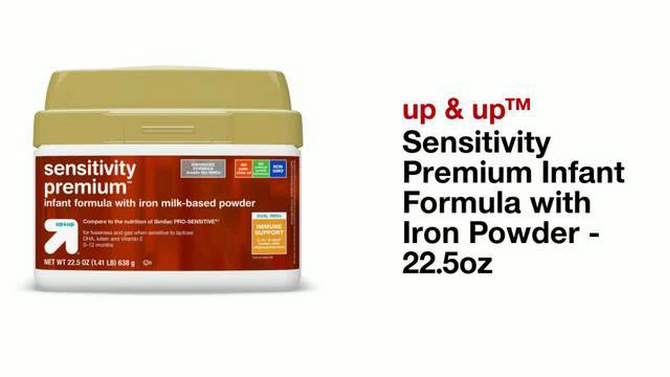 Sensitivity Premium Infant Formula with Iron Powder - 22.5oz - up &#38; up&#8482;, 2 of 9, play video