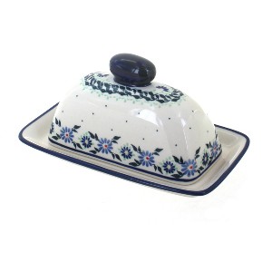Blue Rose Polish Pottery 1377 Zaklady Butter Dish - 1 of 1