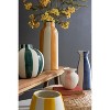 Ceramic Striped Vase Set of 5 – 15" Tall Multicolor Decorative Pieces by Kalalou - 4 of 4