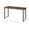INFURNIC Writing Desk Rustic Desk with V-Shaped Metal Base and Spacious Workspace for Home Office, Brown, 19"*47"*28" - 4 of 4