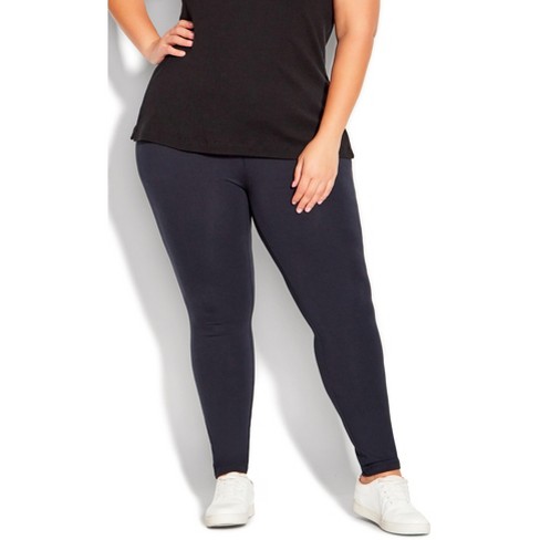 Plus Size Supima® High Rise Tall Length Navy Legging