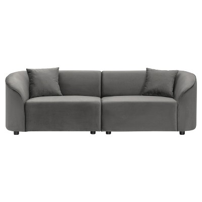 Christopher Knight Home Godwin 87.5" Modern Upholstered 3 Seater Curved Sofa