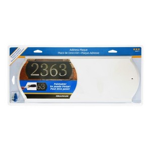 Hillman White Wood Paintable Address Plate (Case of 3) - 1 of 1