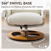 Kumasinova Modern 360° Swivel Recliner Chair with Ottoman, Chenille Wingback Accent Chair Lounge Chair, Massage & Heating Functions, 140° Recline - 4 of 4