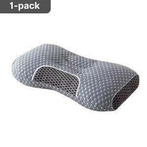 Rbied 3D Knitted Cotton Massage Pillow Cervical Pillow for Sleeping Side Back Stomach Sleeper (1pack) - 1 of 4