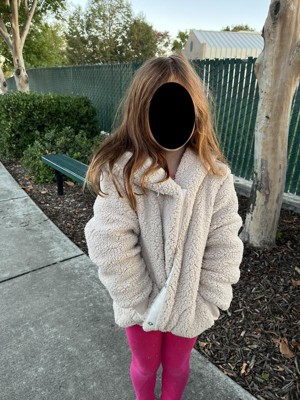 Girls' Cozy Faux Shearling Jacket - Cat & Jack™ Lavender Xl : Target