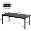 Industrial Dining Table for 6-8 People, Wooden Rectangle Dinner Kitchen Table, Office Conference Desk for Dining Room, Living Room - 2 of 4