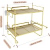 2-Tier Over Toilet Bathroom Organizer with Paper Holder, No Drilling Toilet Shelf Rack and Stand, Bathroom Organizer - 2 of 4