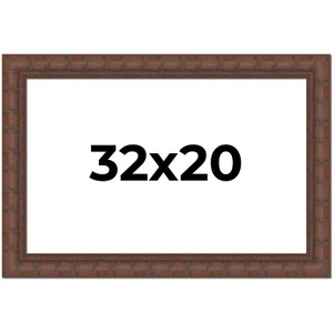 PosterPalooza | 32x20 Wide Bamboo Picture Frame, UV Acrylic, 4 Finishes - Brown, Black, Silver, and Natural - 1 of 4