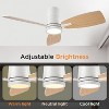 TALOYA 42 in. LED Indoor White Flush Mount Ceiling Fan with 3-Color Light and Remote, Reversible DC Motor and Blades for Home - 4 of 4