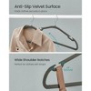 50-Pack Velvet Hangers with Pants Bar & Swivel Hook, 17 Inch Non-Slip Coat Hangers with Wide Shoulder Notches - 3 of 4
