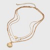 Pearl and Shell Drop Multi-Strand Necklace - A New Day™ Gold - 3 of 4