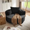 Chenille Upholstered Swivel Barrel Chair, Round Swivel Chair with Removable Pillows for Bedroom,Modern Living Room Lounge Sofa Chair-Koiai - 2 of 4