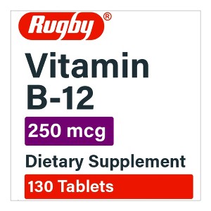 Rugby Vitamin B-12 250mcg Tablet, 130 Ct - 1 of 2
