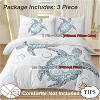 WiKineon 3-Piece Ocean Turtle Themed Bed Set ¨C Comforter Cover with 2 Pillowcases, Vibrant Turtle & Ocean Prints for a Coastal Vibe - 4 of 4