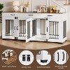 homfan Dog Crate for 2 Dogs, 71'' XXL Indoor Dog Kennel with 3 Drawers and Removable Room Divider - 3 of 4