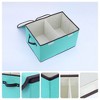 REGALWOVEN Fabric Collapsible Reinforced Versatile Storage Bin with Lid and Handle 2 Pcs - 2 of 4