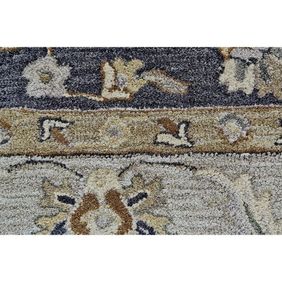Hand-Tufted Blue and Gray Wool Rectangular Area Rug