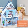 Infans Wooden Dollhouse 3-Story Pretend Playset W/ Furniture&Doll Gift for Age 3+ Year - 3 of 4