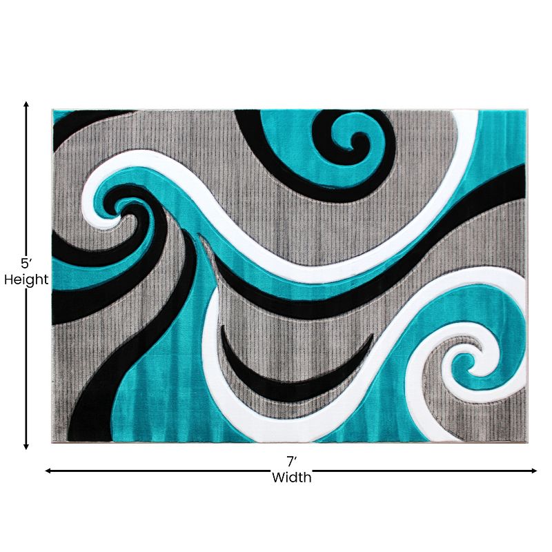 Masada Rugs Sophia Collection Modern Contemporary Hand Sculpted Area Rug, 4 of 7
