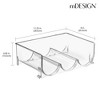 mDesign Plastic Free-Standing Stacking 3 Bottle Wine Storage Rack, Clear, USA Made - 4 of 4