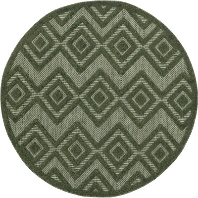 Nourison Versatile Solid Diamond Indoor Outdoor Flatweave Area Rug