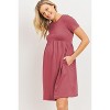Hello Miz Women's Casual Mini T-Shirt Maternity Dress - 2 of 4