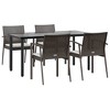 vidaXL Garden Dining Set Brown PE rattan Medium Durable Dining Set - 3 of 4