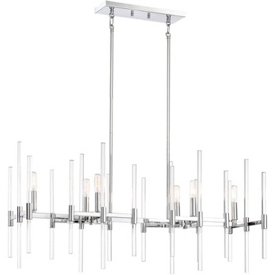 Minka Lavery Minka Pillar 38 1/4" Wide Chrome 6-Light Modern Island Chandelier