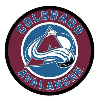 Evergreen Ultra-Thin Edgelight LED Wall Decor, Round, Colorado Avalanche- 23 x 23 Inches Made In USA