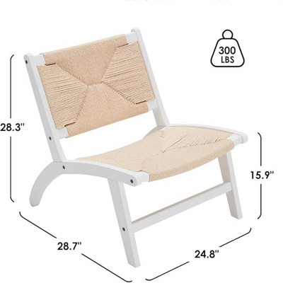 Infurnic Accent Chairs, Modern Chairs Set with Sturdy Legs, for Kitchen and Dining Room, White, 29"*24.8"*28.3"