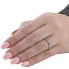Pompeii3 1/6ct Unique Curved Diamond Wedding Ring 14K White Gold - 4 of 4