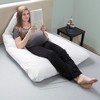 Bluestone Full Body Contour U Pillow - Great for Pregnancy - White - image 3 of 4