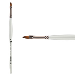 Borciani e Bonazzi UNICO Fiamatto Synthetic Series 822 Paint Brush, Cat's Tongue Size 6 - For Acrylic and Watercolor Painting - Ergonomic Handle, - 1 of 4