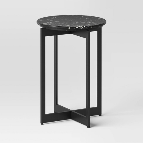 Marble Accent Table Black Threshold Target