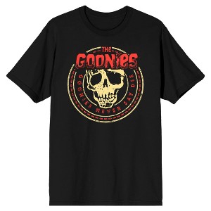 Goonies one Eyed Willy Skull Badge Men's Black T-shirt - 1 of 2