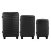 IZOD Camellia Premium Lightweight ABS 3 Piece Luggage Set - 20", 24", 28" with 360° Dual Spinning Wheels and Combo Lock - Black - 2 of 4