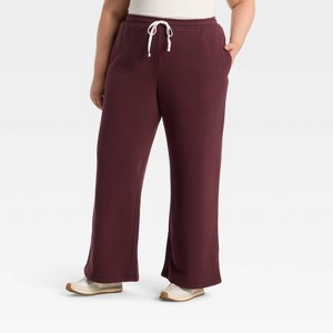 Women's Lounge Pants - Burgundy - 1 of 3