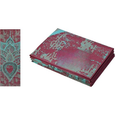 Folding Travel Yoga Mat 68x24 Inches, 2mm Thick Foldable Exercise Mat for Fitness