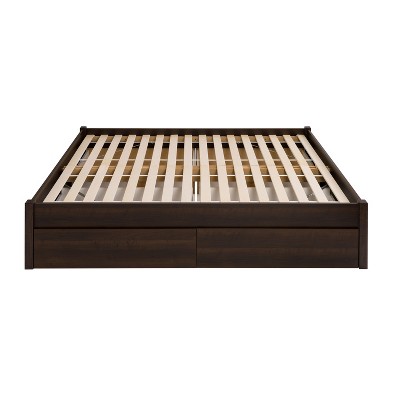 Elegant Queen 4-Drawer Wood Frame Platform Bed with Storage
