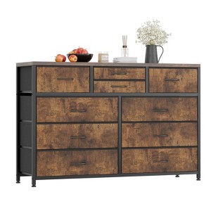 ODK Fabric 10 Drawer Dresser for Up to 50" TV, TV Stand Dreseer, Chest of Drawers Storage Organizer, or Living Room, Closet, Hallway, Dorm, Bedroom - 1 of 4