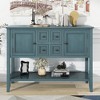LOVMOR Cambridge Series Ample Storage Vintage Console Table with Four Small Drawers and Bottom Shelf for Living Rooms, Entrances and Kitchens - 2 of 4