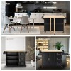 Kitchen Cart with Rubber Wood Top and Adjustable Shelf - 2 of 4