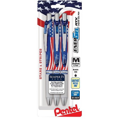 Pentel Stars & Stripes Edition EnerGel RTX Pens BL77USABP3A