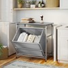 Tangkula 3-Section Laundry Sorter w/ Foldable Ironing Board w/ 3 Removable Bags - 2 of 4
