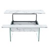 NicBex Modern 43.3" Rectangle Coffee Table with Lift Top and Tempered Glass Legs for Living Room - 4 of 4