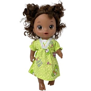 Doll Clothes Superstore Green Candy Bear Print Fits 12 Inch Baby Alive And Little Baby Dolls - 1 of 4