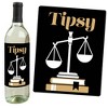 Big Dot of Happiness Law School Grad - Future Lawyer Graduation Party Decorations for Women and Men - Wine Bottle Label Stickers - Set of 4 - 4 of 4